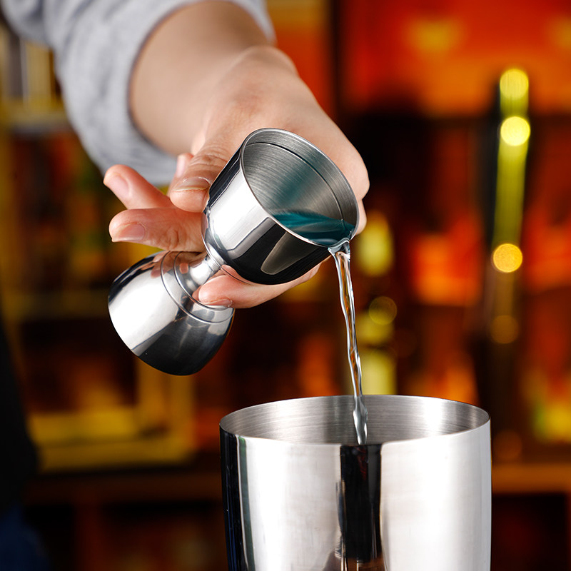 酒吧酒具用品网的优惠券大全—不锈钢印第安式量酒器 调酒量杯 盎司杯
