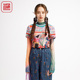 渔牌女装短袖女t恤2025新款弹力棉质针织印花休闲上衣服FGHB2099