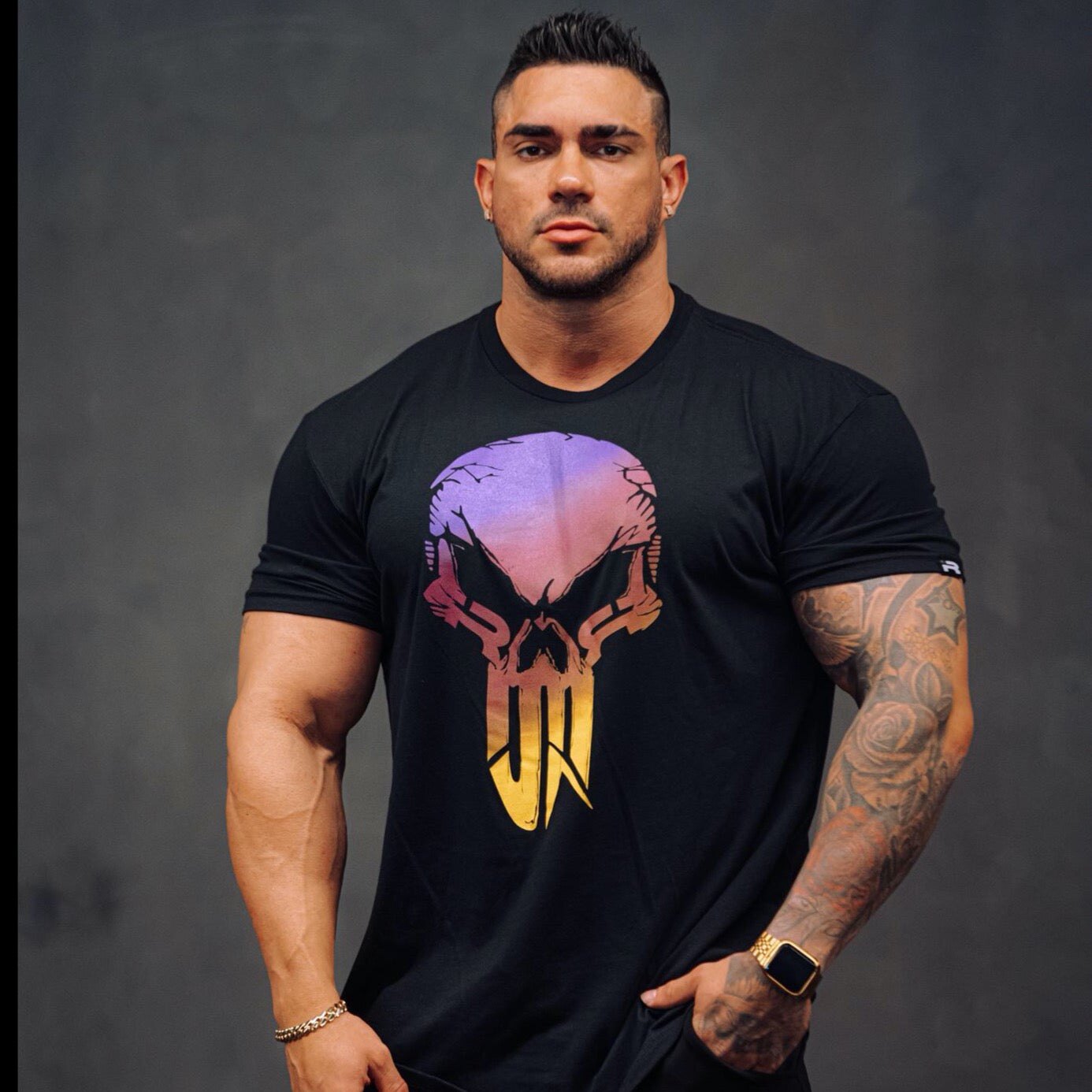 魔山体育 ironrebel铁之叛逆短袖t恤运动健身修身纯棉帅 正品保障