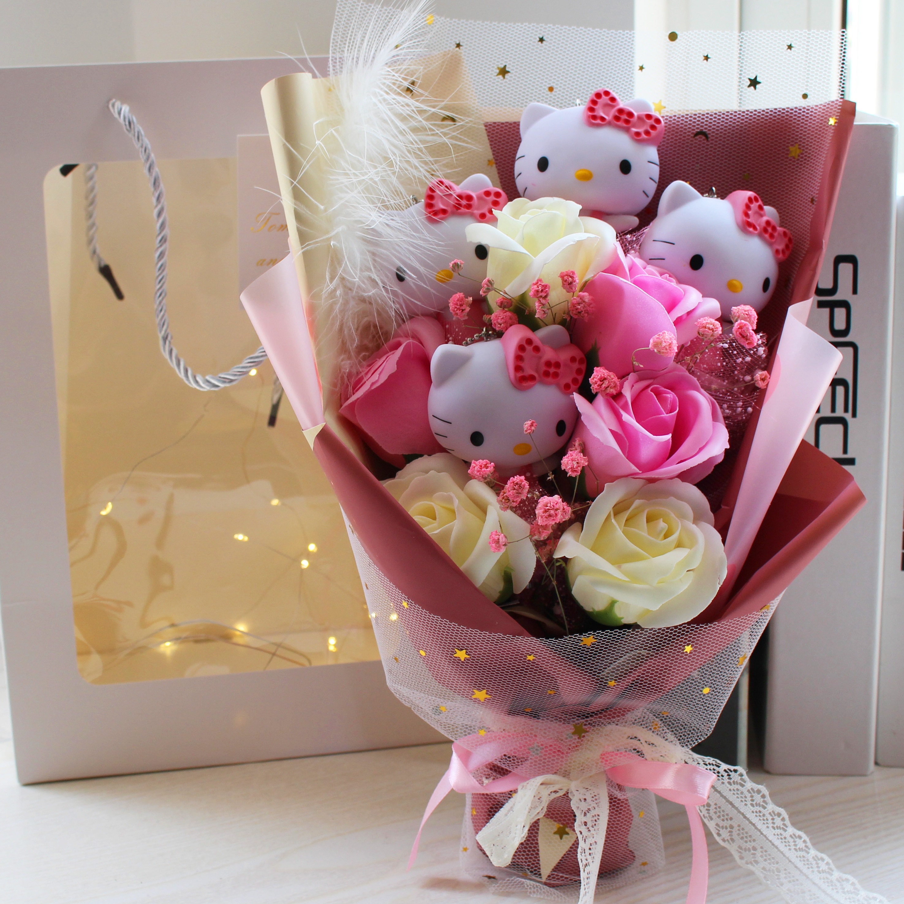 一折公仔卡通花束kt猫