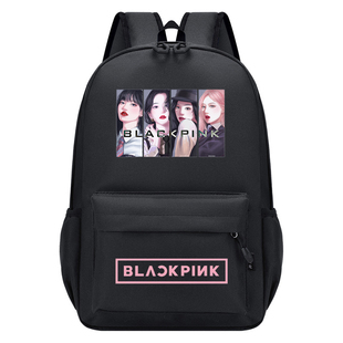 Blackpink韩版双肩背青少年书包韩国女团粉墨blink初中生背包