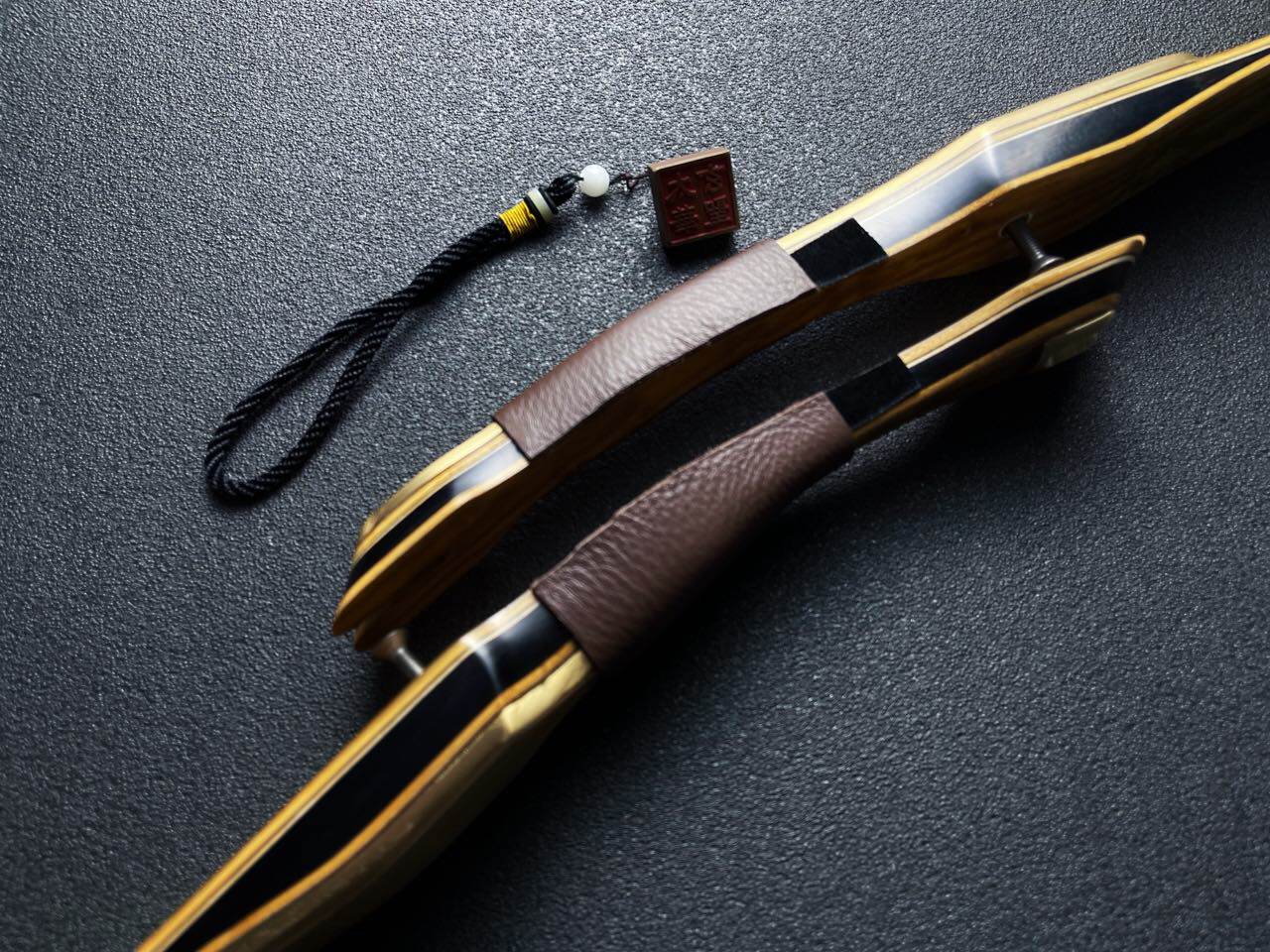 老魏岩龙传统弓快插岩龙5岩龙6黄铜加重一体弓太华玄圣