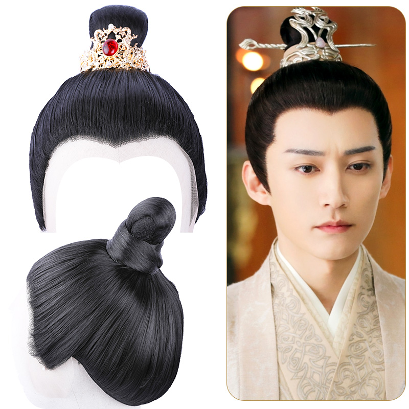 古装假发男整顶假发套古风假发唐朝假发精品手钩头套公子书生假发