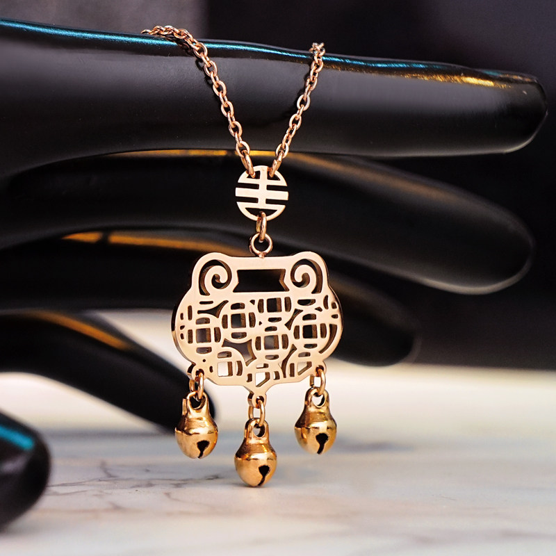 太钢项链锁骨链女