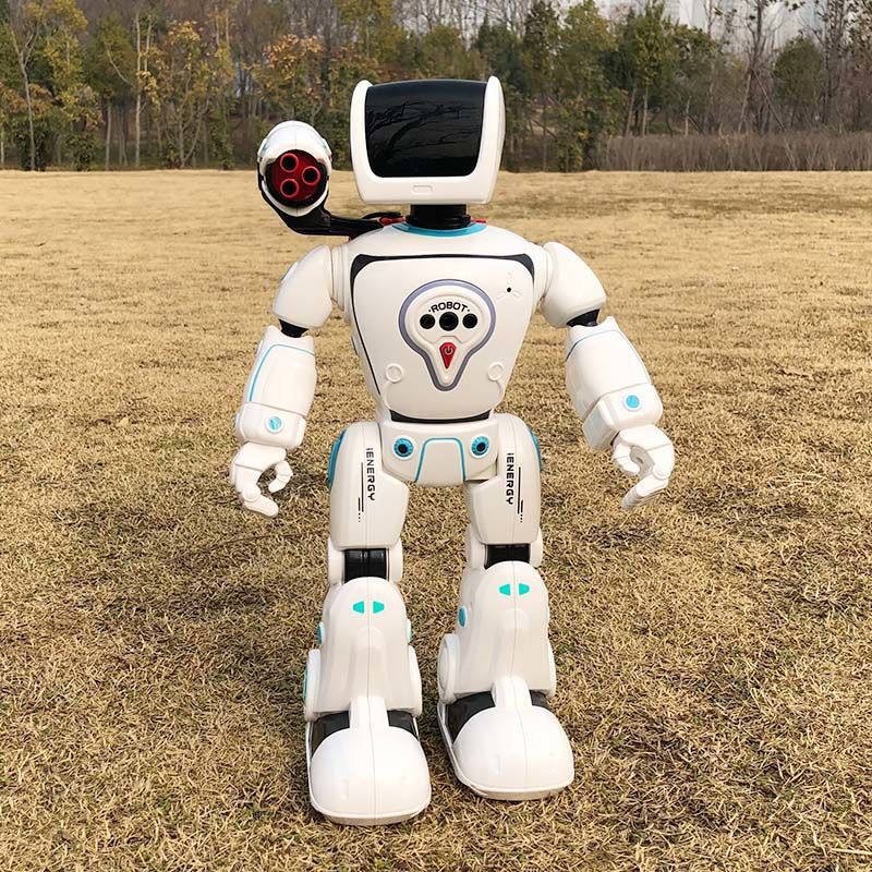 智能水电混合机器人阿尔法机械战警唱歌跳舞电动遥控儿童智能玩具