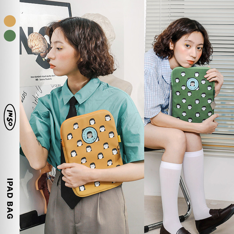 Printed tree×Oak tree manufacturing original cute cartoon tablet ipad bag liner bag Apple protective cover 11 inches