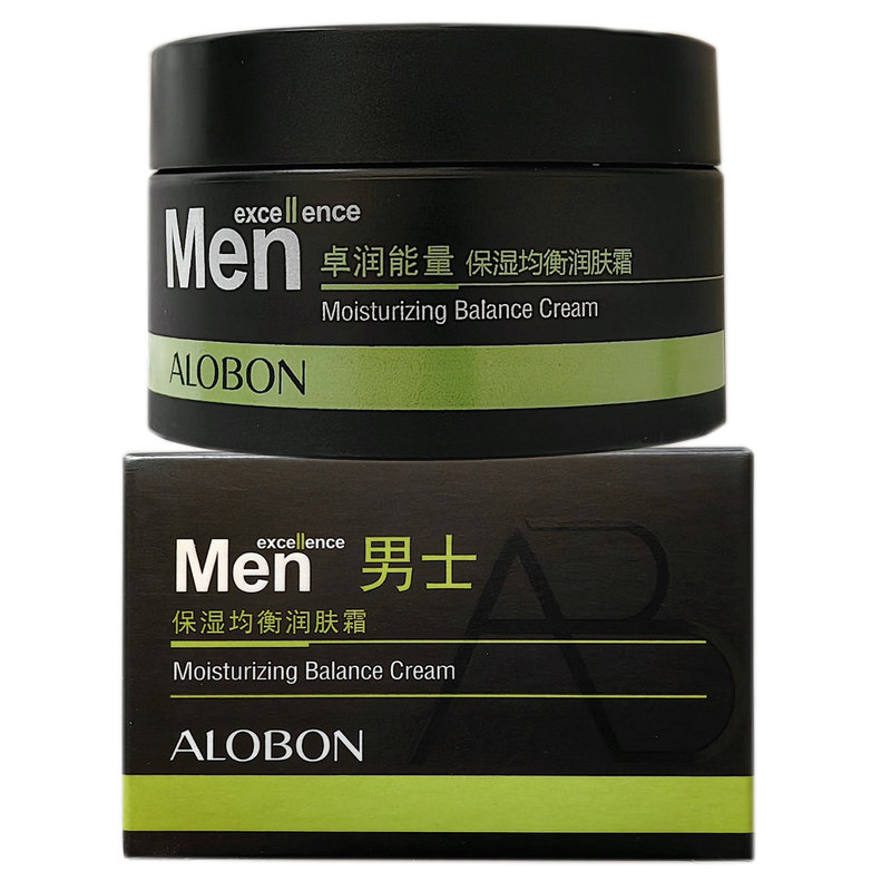 AloBon/雅邦男士保湿均衡润肤霜50g补水滋润改善皮肤干燥面霜擦脸