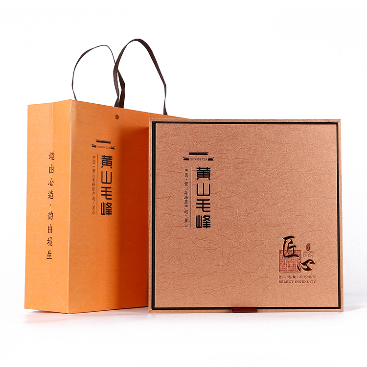 新品 黄山毛峰 空茶叶罐 茶叶礼盒 4罐1斤装 包装盒 匠心选择图片