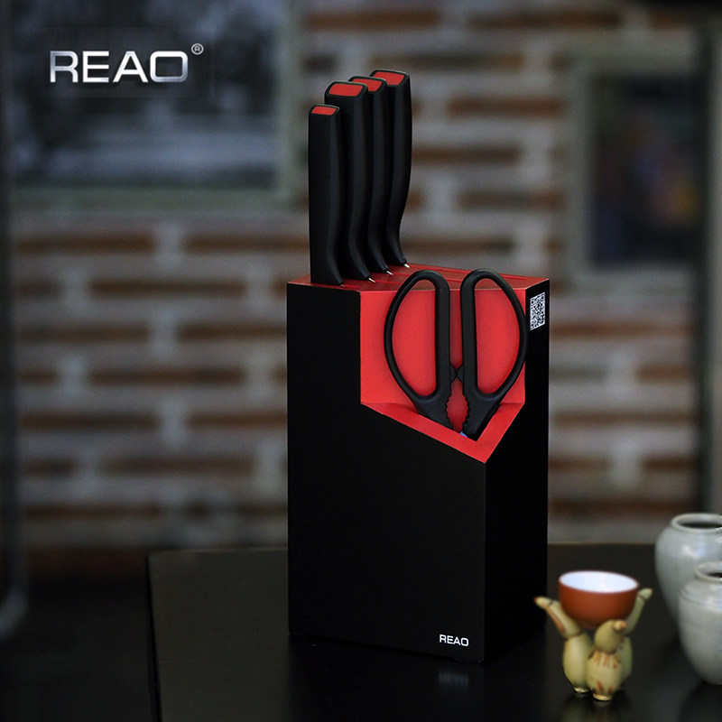 reao锐欧刀具套装家用厨房德国工艺菜刀砍刀水果刀鸡骨剪磨刀棒