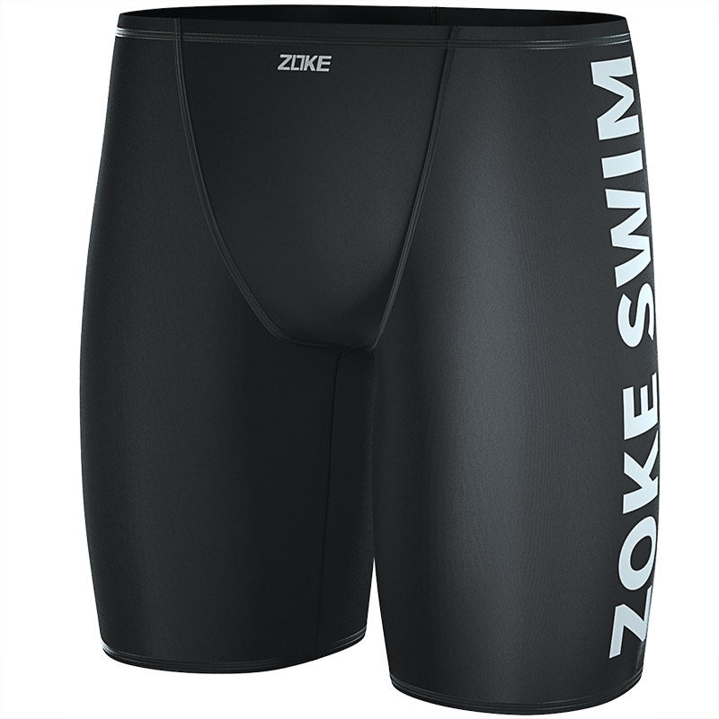 3折)洲克新款男士五分游泳裤时尚简约速干专业运动温