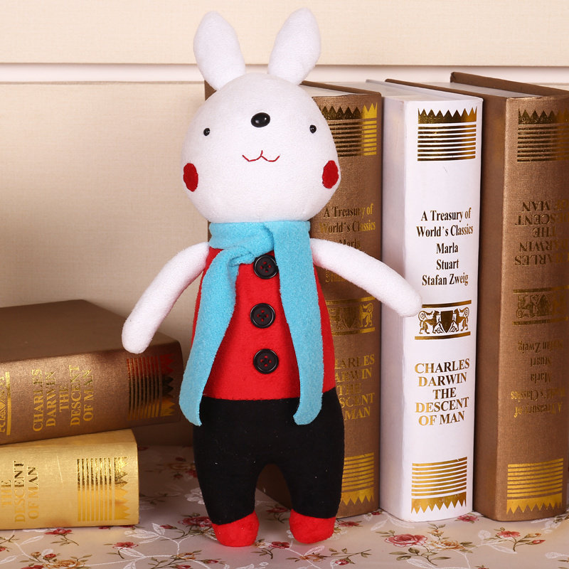 手工制作小兔子情侣礼物公仔不织布玩偶布娃娃刺绣布艺diy材料包