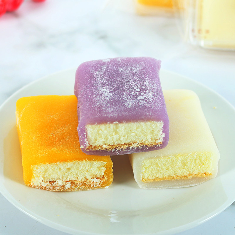 正富祥香糯蛋糕香芋牛奶芒果味冰皮麻薯小吃点心早餐食品休闲零食