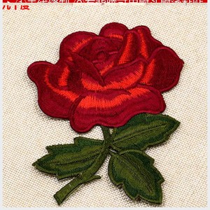 刺绣布贴花玫瑰花图片