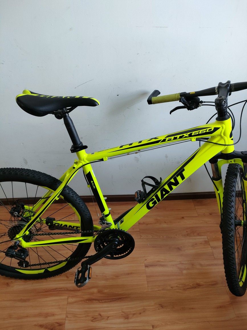 二手捷安特atx660山地车m码19寸26轮径铝合金车架禧玛诺变速套件