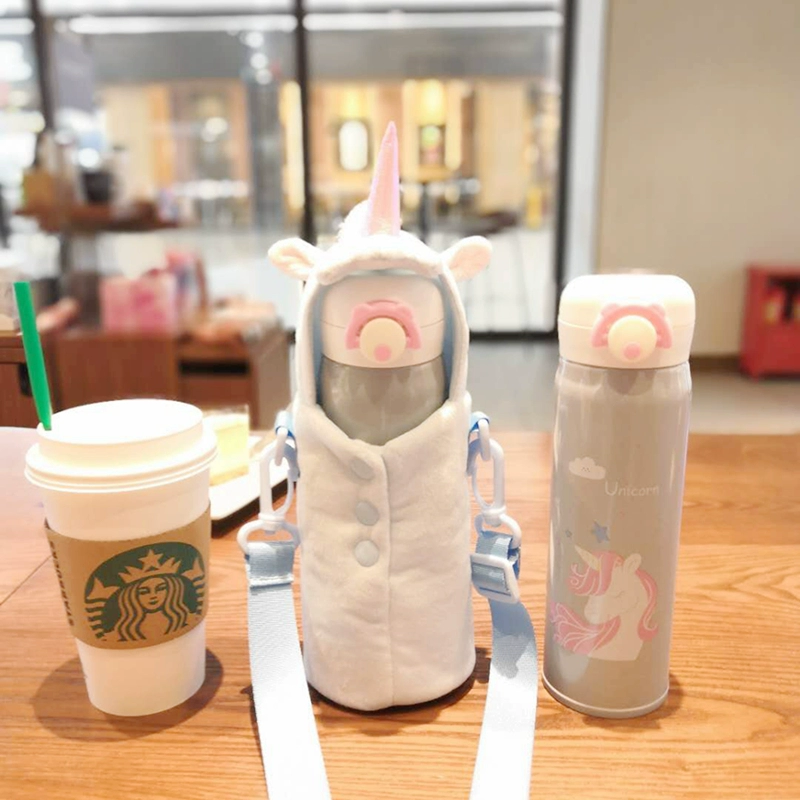 Starbucks thermos Zojirushi cốc dễ thương cô gái trái tim lợn cup che chéo chéo sang trọng phổ quát bảo vệ dây đeo tay áo - Tách