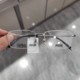 PRSR新款帕莎眼镜框男士超轻纯钛商务半框近视防蓝光眼镜PA90047