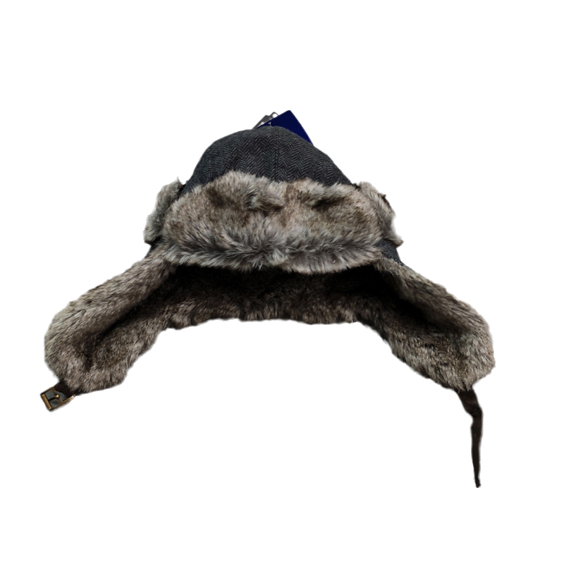 男款雷锋帽含羊毛外贸土耳其单冬季夹棉毛绒护耳帽仿皮草飞行帽子