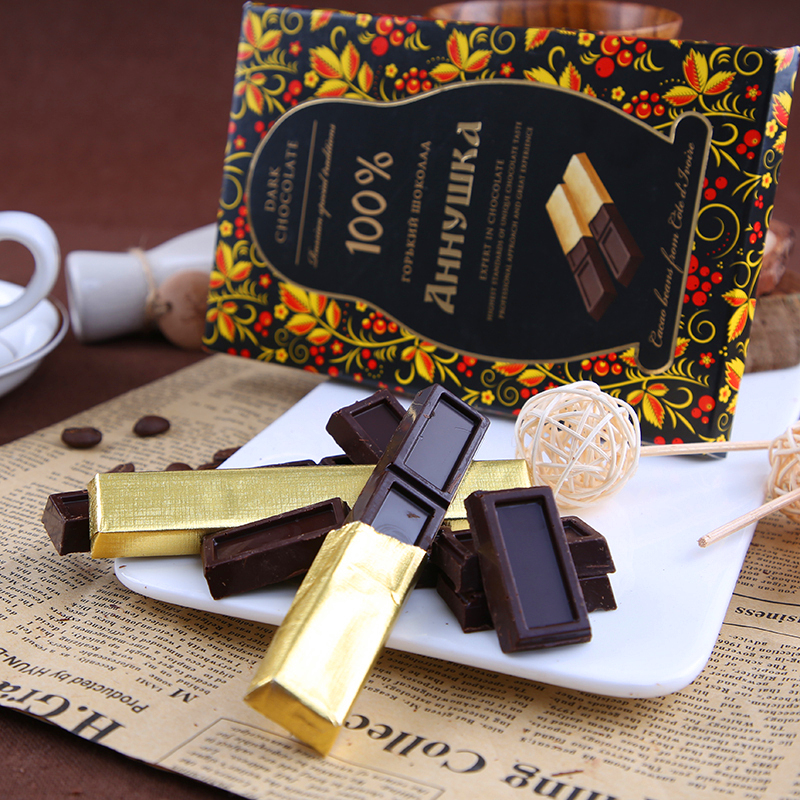 俄罗斯进口金条装牛奶黑巧克力吃不起的网红巧克力礼盒装送男友