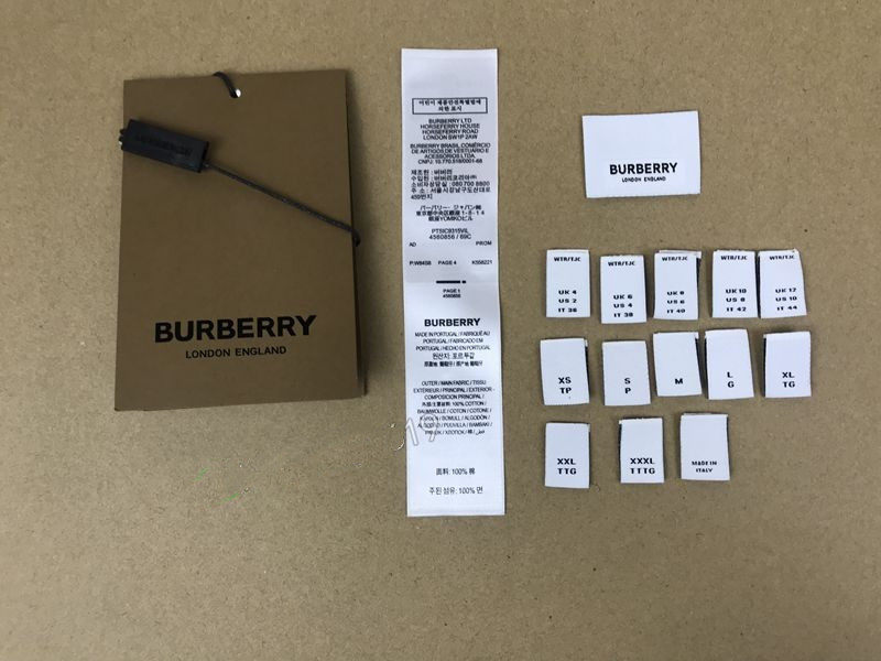 高端大牌品牌衣服布标 领标衣标 b家 白色新款 水洗标服装t恤领标