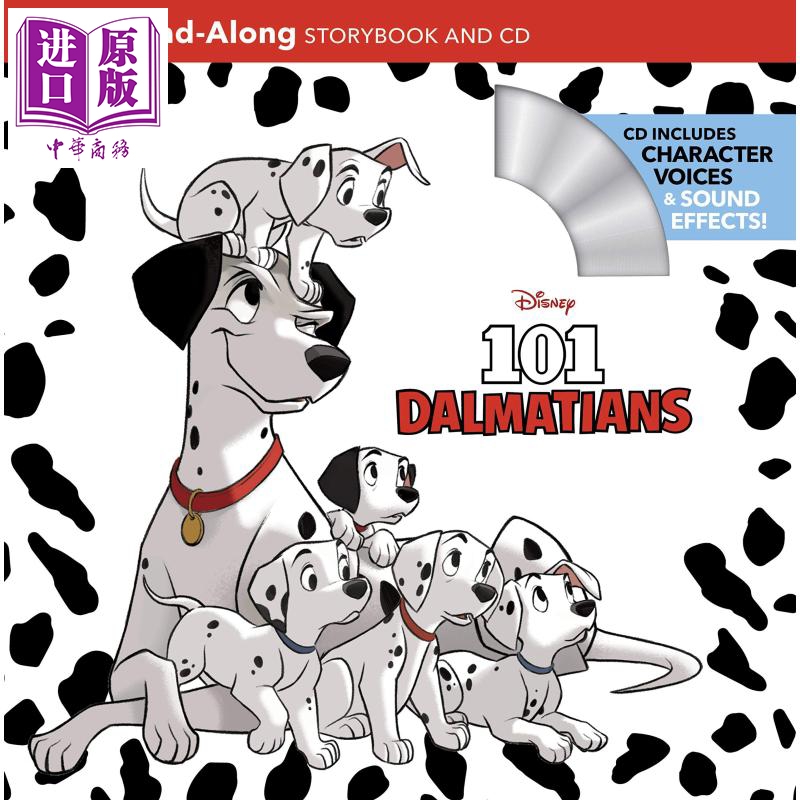 101 Dalmatians Read-Along Storybook and CD 独立阅读故事 迪士尼101斑点狗 配CD 儿童绘本有声书读物 英文原版【中商原版?