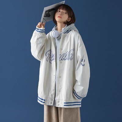 棒球服春秋潮日系oversize外套宽松夹克 808a-1 jf3761 p65 限78