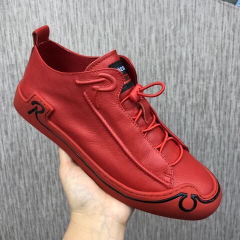 广州正版真皮男士休闲皮鞋 小红皮鞋
