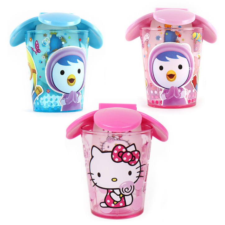韩国进口儿童杯卡通刷牙杯凯蒂猫挂杯包装破损
