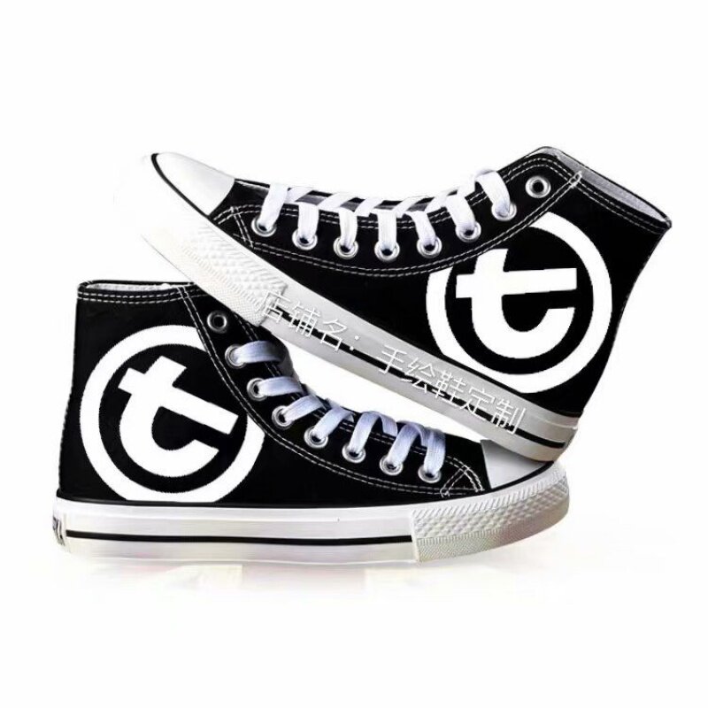 刺客567的手办黑色帆布鞋男潮流休闲软底刺客伍六七鞋子高帮