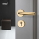 德国KABO室内卧室门锁北欧简约分体锁金色家用房间门锁实木门把手