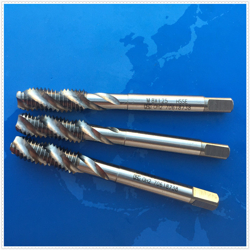 日本osg螺旋丝攻m7m8x1.25x1x0.75x0.5镀前加大0.05和0.