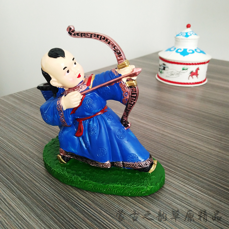 蒙古族特色工艺品 射箭手摆件 树脂摆设 内蒙古旅游纪念品笔筒|ruв категории Ручная работа, национальных меньшинств, в особенности ремесла, монгольский спецификой, другие - от Buy2taobao.com для оказания профессиональной услуги покупки агента Taobao
