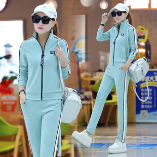 女运动服套装秋装2018春装 时髦