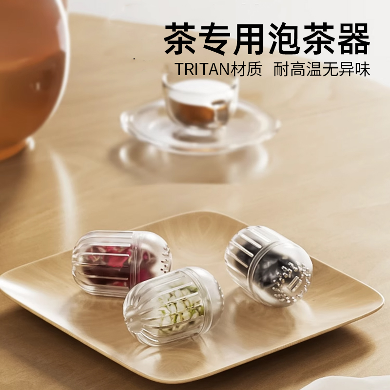 茶漏泡茶过滤器Tritan材质耐高温茶叶仓茶球家用玻璃杯保温杯配件