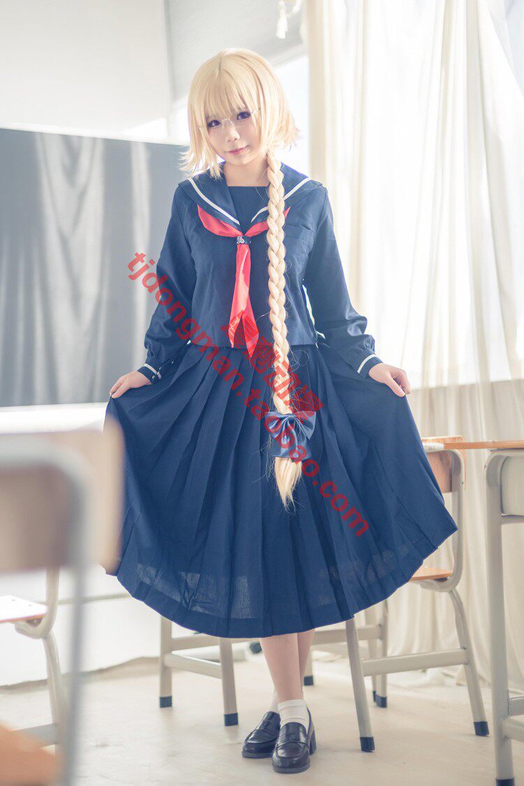 fate 圣杯战争 贞德 水手服 cosplay服装 承接各种动漫服装定制