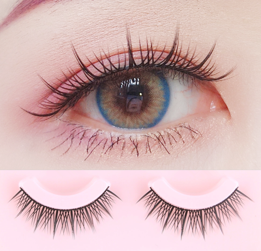日系cos假睫毛硬梗浓密交叉纤长超萌软妹小恶魔上眼睫毛舞台网红