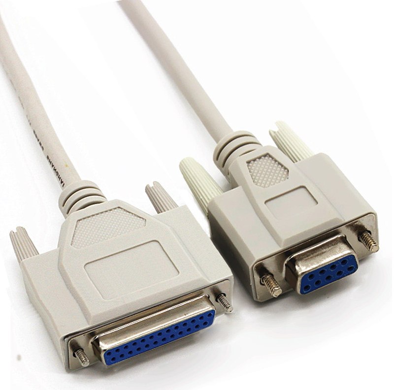 串口数据线5米9孔转25孔rs232db25f9f票据打印连接线