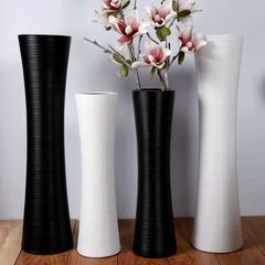 江浙沪皖鲁包邮陶瓷花瓶 现代时尚简约落地 欧式中式白色花器