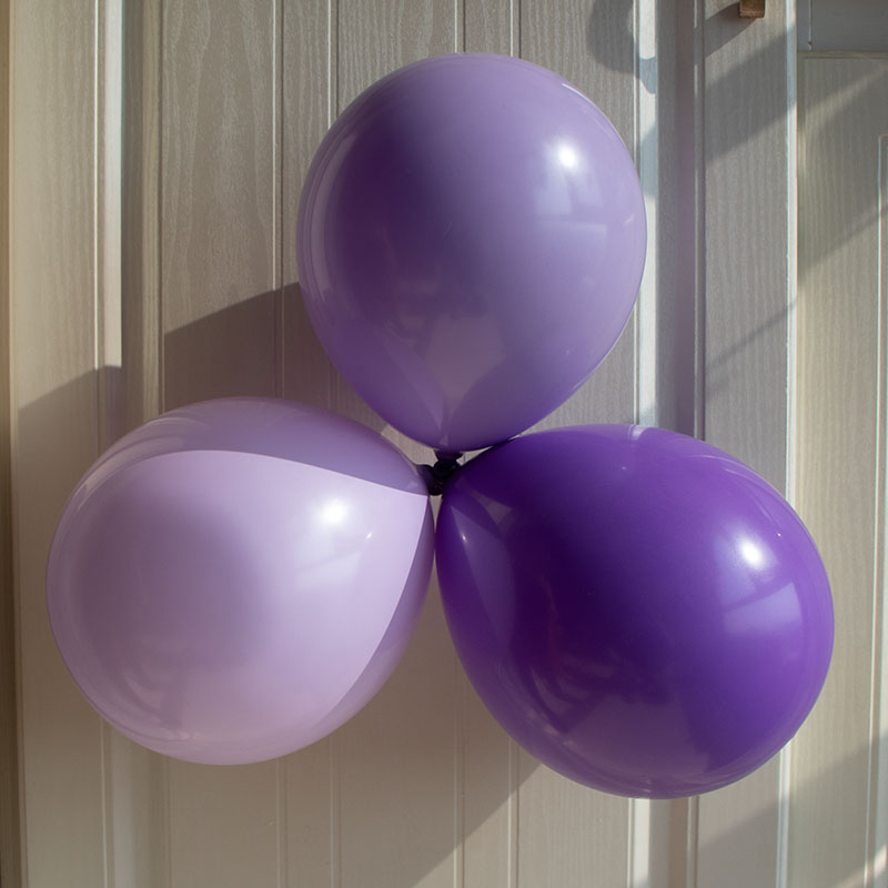 梦幻紫色双层气球深浅紫色小清新生日派对布置客厅商场节日装饰
