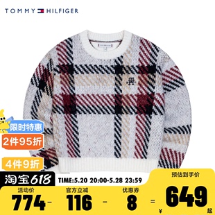 TOMMY 童装女童针织毛衣儿童秋装2024秋冬新品大童洋气保暖打底衫