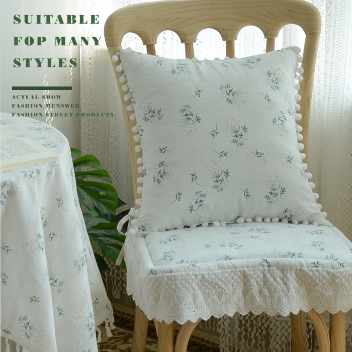 定制座椅垫夏天家居美式方形日式北欧方圆凳子套白色法式马蹄形