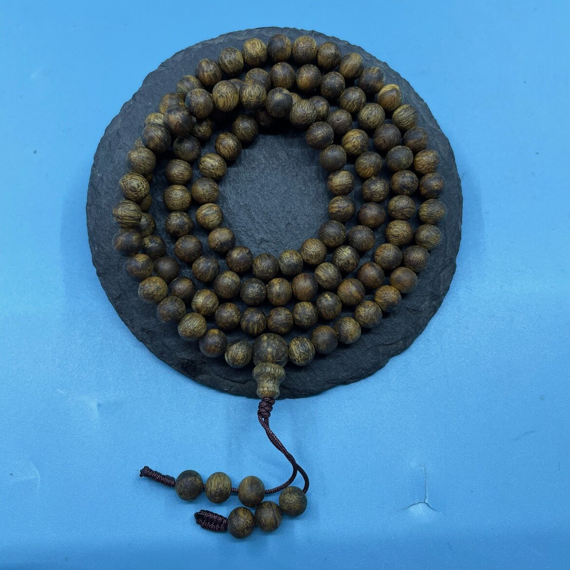 沉海南黑奇楠沉香念珠6mm108颗保真天然奇楠沉香手串12克—佛珠/念珠