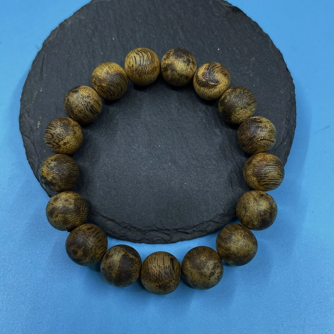 海南天然9分沉白棋楠12mm17颗84克奇楠沉香手串清凉蜜甜味