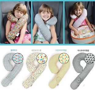 韩国日本儿童安全带护肩套汽车颈枕睡枕抱枕宝宝车载睡觉神器护颈