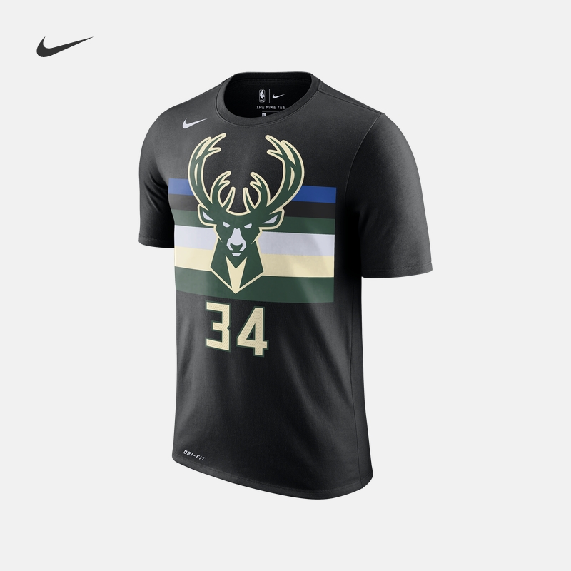 Nike 耐克官方密尔沃基雄鹿队 NIKE DRI-FIT NBA 男子T恤BQ1547|ruв категории спортивный костюм/досуг одежды, движение футболку - от Buy2taobao.com для оказания профессиональной услуги покупки агента Taobao