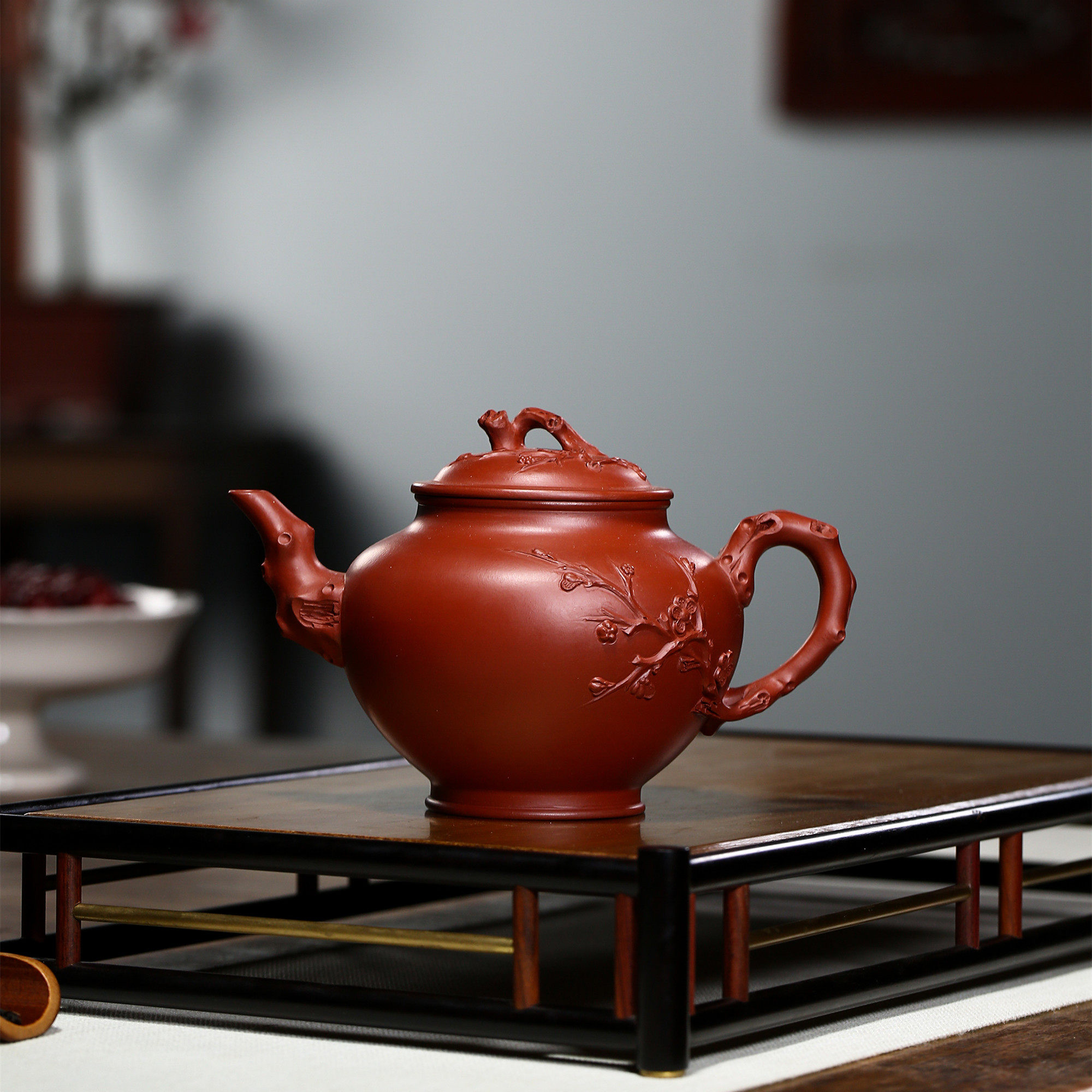 宜兴茶壶报春花货红袍大红茶具泡茶兴花容量茶壶