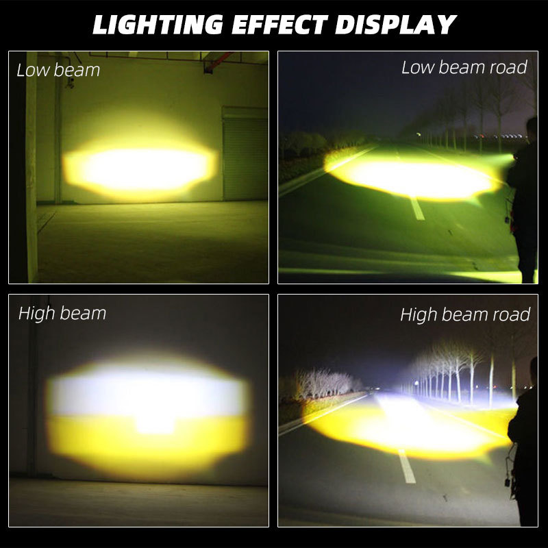 汽车射灯LED激光透镜12v超亮聚光中网远光炮改装远近光雾灯远射炮