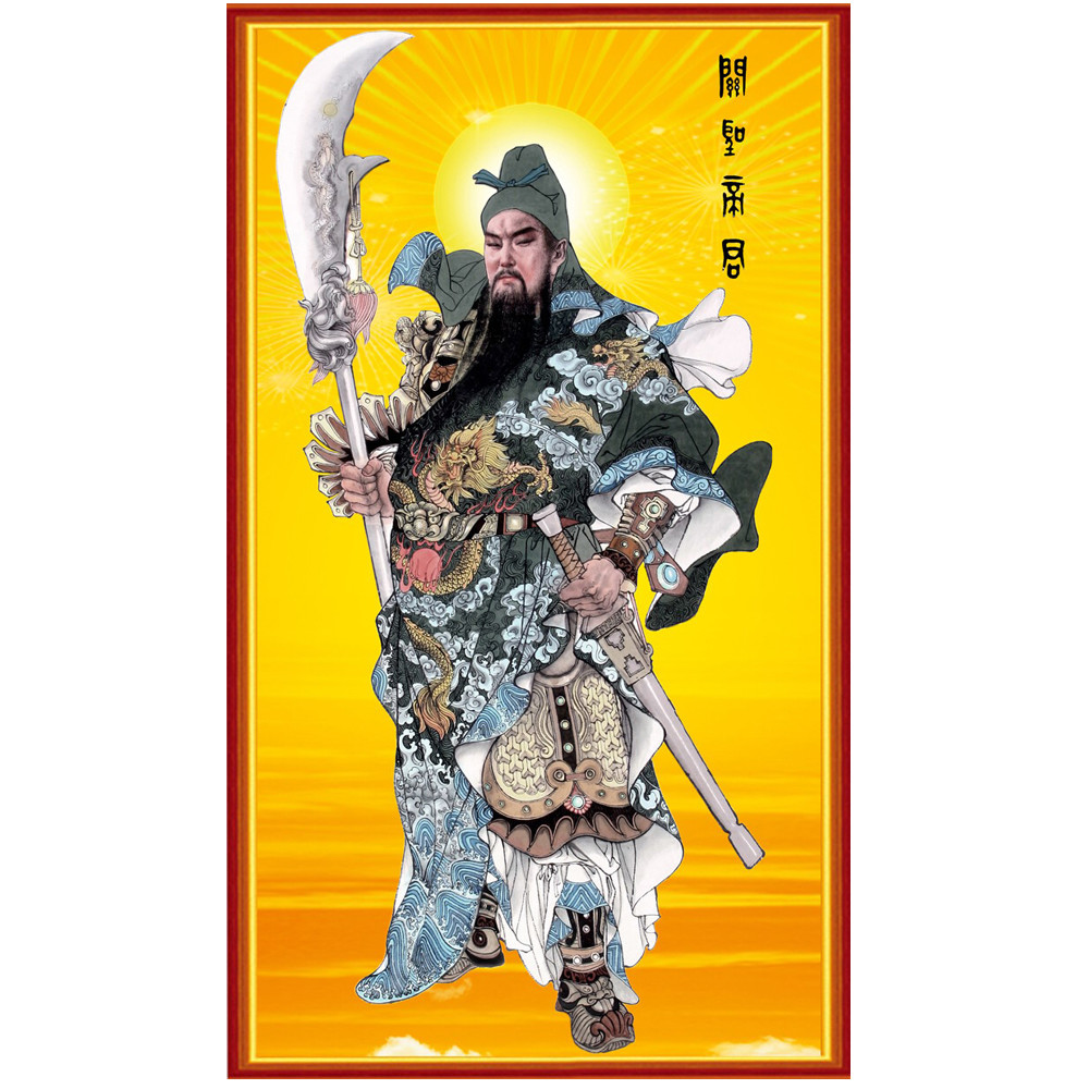 精品关圣大帝关二爷红脸关公伽蓝菩萨武财神十字绣套件送小工具