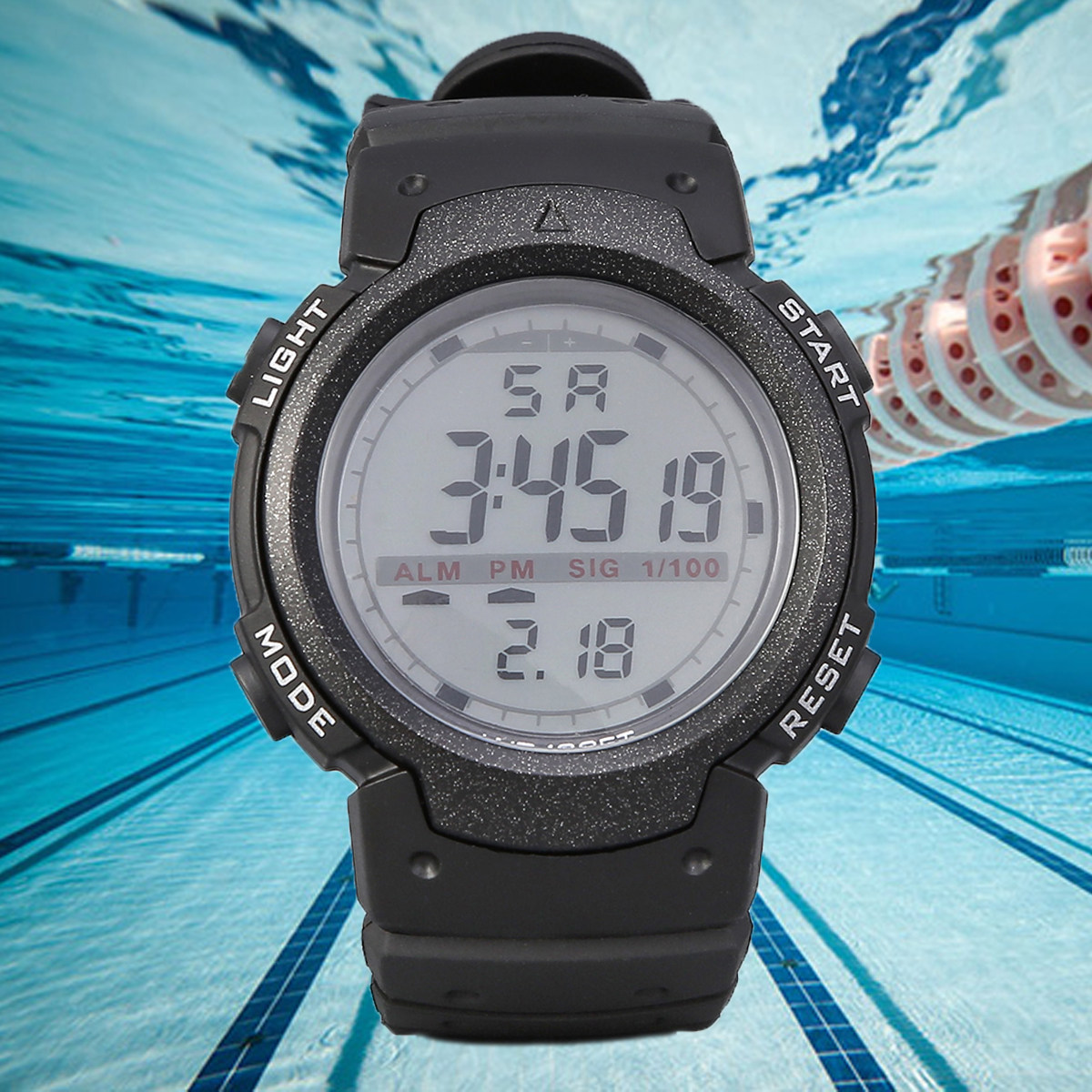 简约型户外运动防水电子表男士多功能时尚大表盘手表特价包邮优惠券