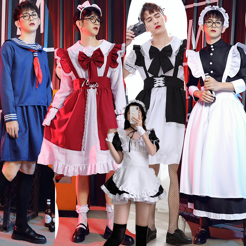 洛丽塔女装大佬男女仆cosplay服装伪娘制服男穿女反串
