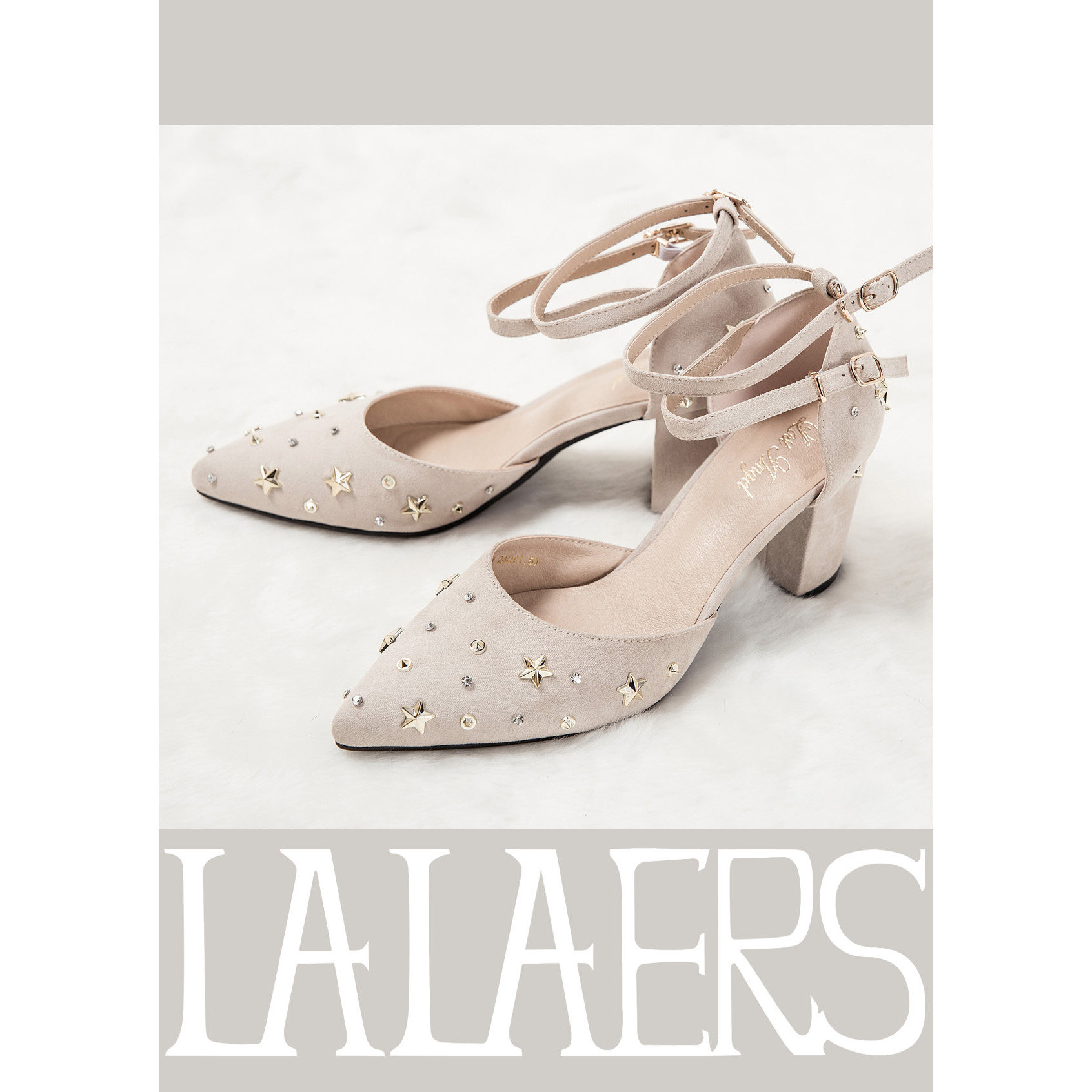 lalaers【售完不补】星星高跟鞋星月夜闪水钻优雅温柔性感网红宴